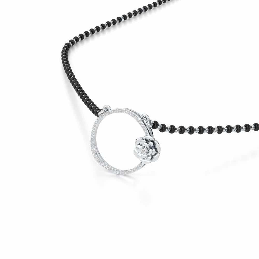 Mangal Tesu Silver Mangalsutra - White Gold - Image 2