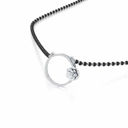 Mangal Tesu Silver Mangalsutra - White Gold - Image 2