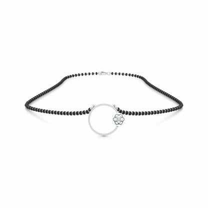 Mangal Tesu Silver Mangalsutra - White Gold - Image 3