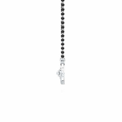 Mangal Tesu Silver Mangalsutra - White Gold - Image 4