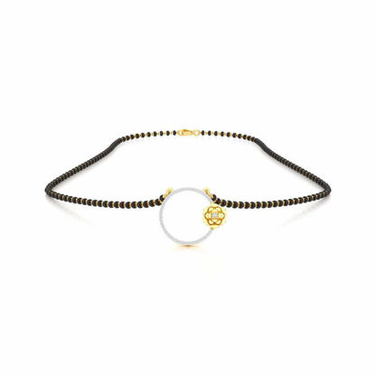Mangal Tesu Silver Mangalsutra - Yellow Gold - Image 3