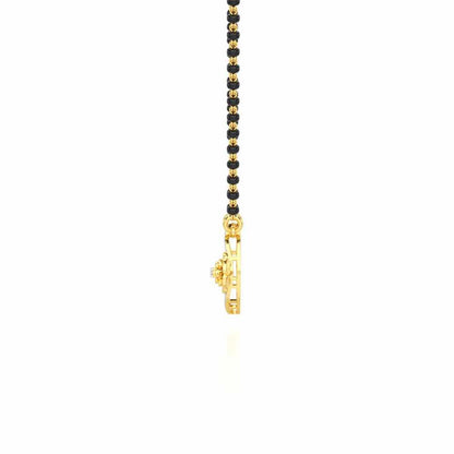 Mangal Tesu Silver Mangalsutra - Yellow Gold - Image 4