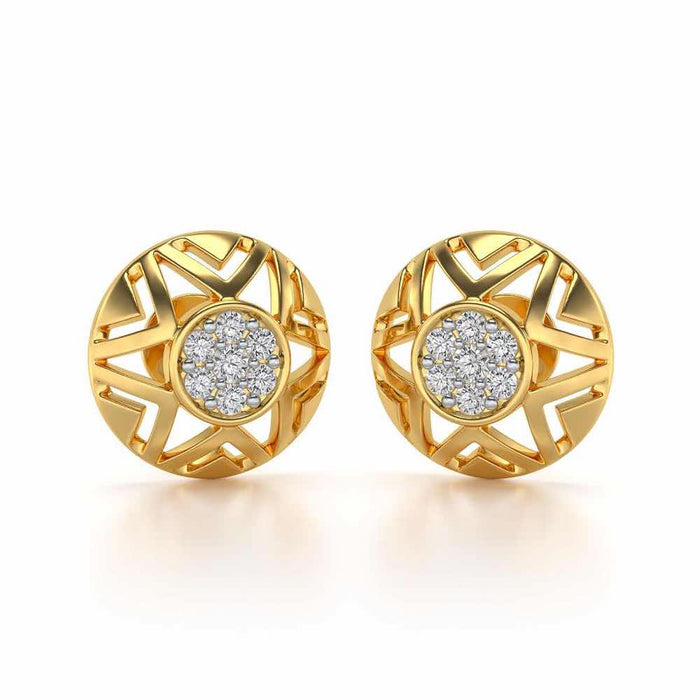 Maelous Star Silver Earrings - Yellow Gold - Image 1