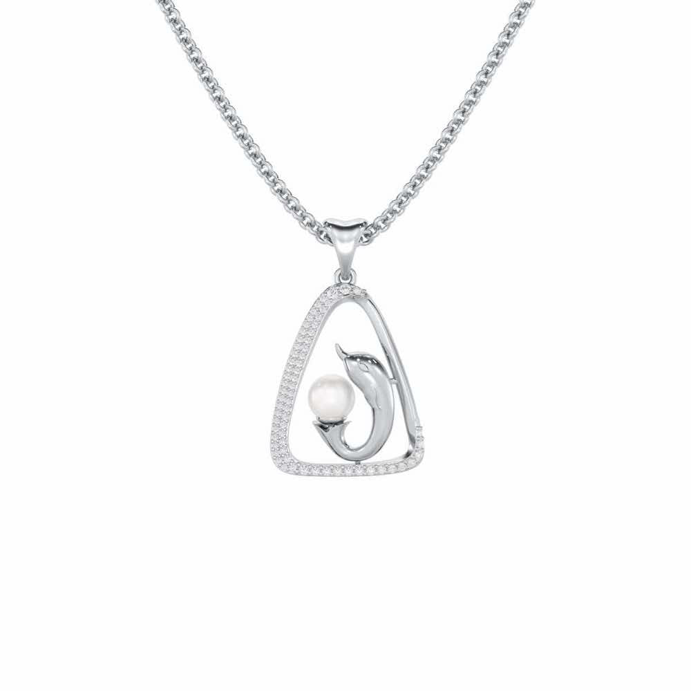 Mats Ichcha Silver Pendant - White Gold - Image 1