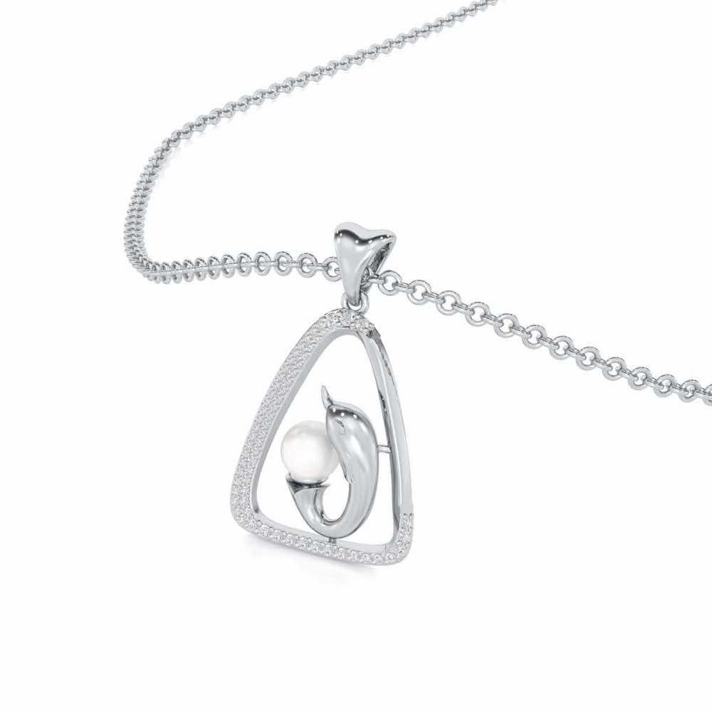 Mats Ichcha Silver Pendant - White Gold - Image 2