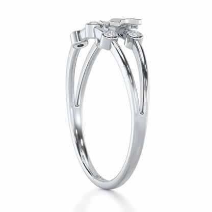 Meadow Butterfly Silver Ring - White Gold - Image 3