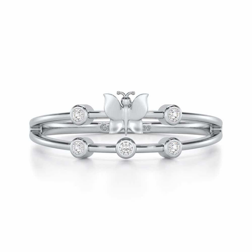 Meadow Butterfly Silver Ring - White Gold - Image 4
