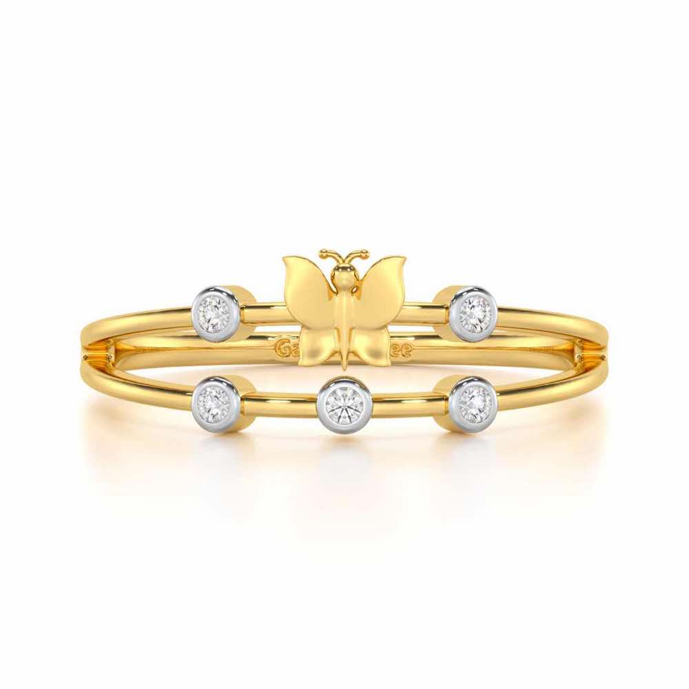 Meadow Butterfly Silver Ring - Yellow Gold - Image 4
