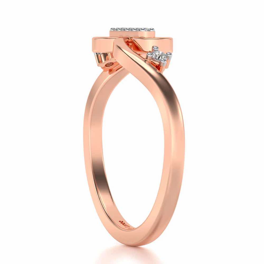 Meena Silver Ring - Rose Gold - Image 3