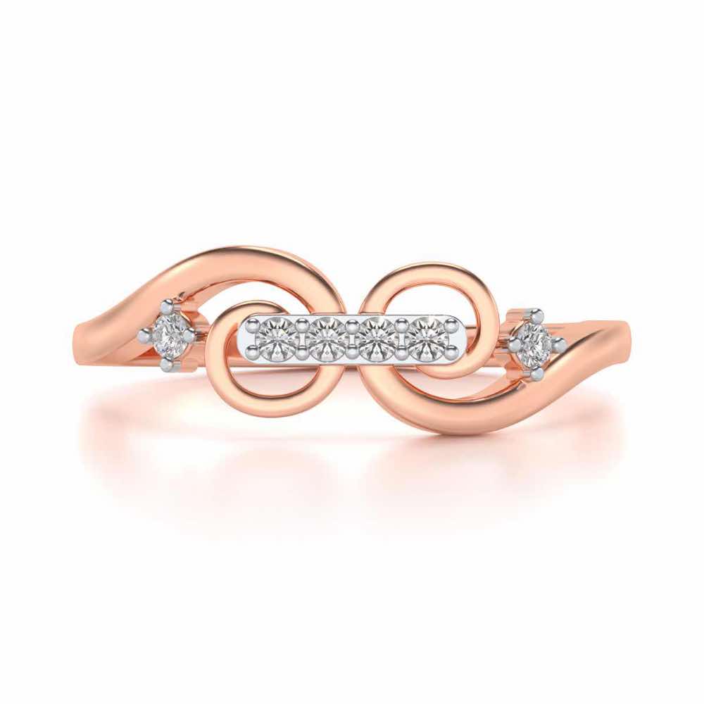 Meena Silver Ring - Rose Gold - Image 4