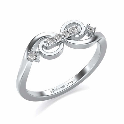Meena Silver Ring - White Gold - Image 1