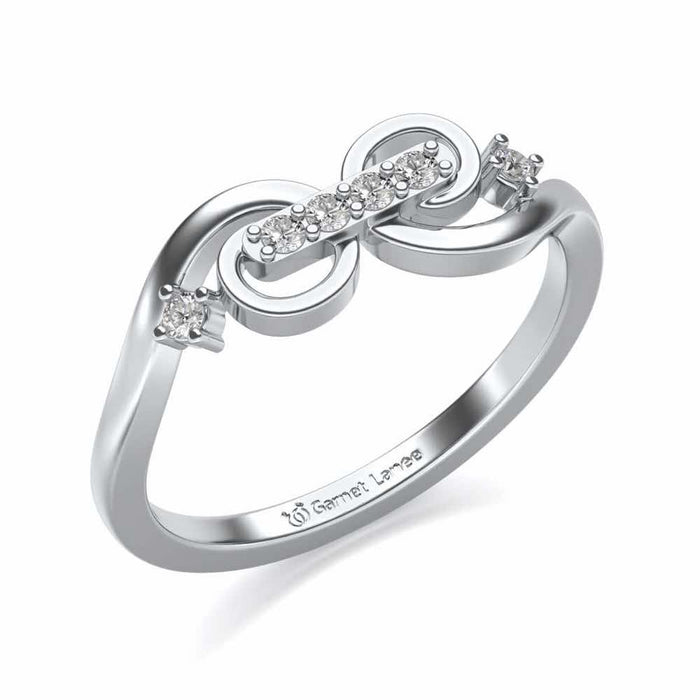 Meena Silver Ring - White Gold - Image 1