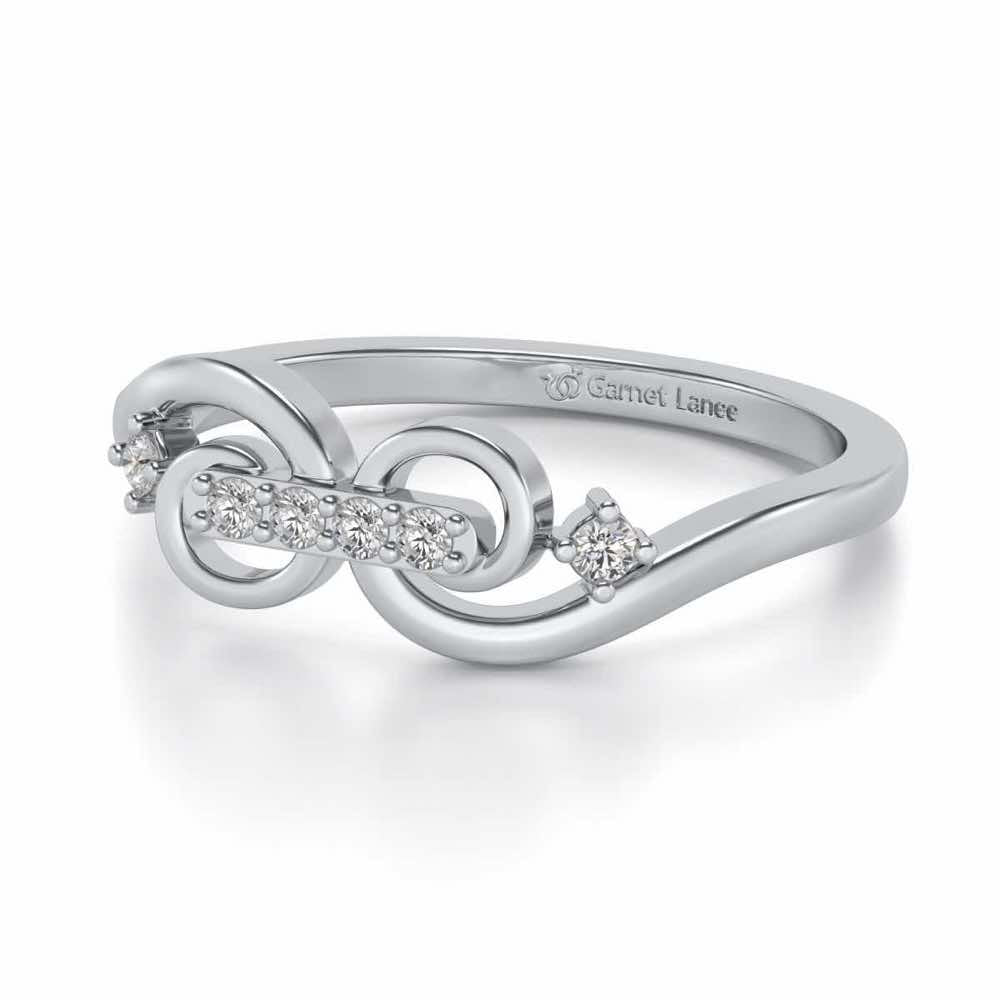 Meena Silver Ring - White Gold - Image 2