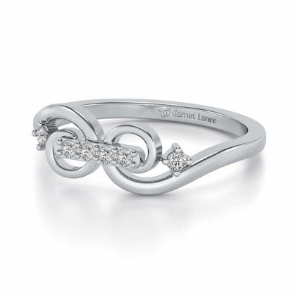 Meena Silver Ring - White Gold - Image 2