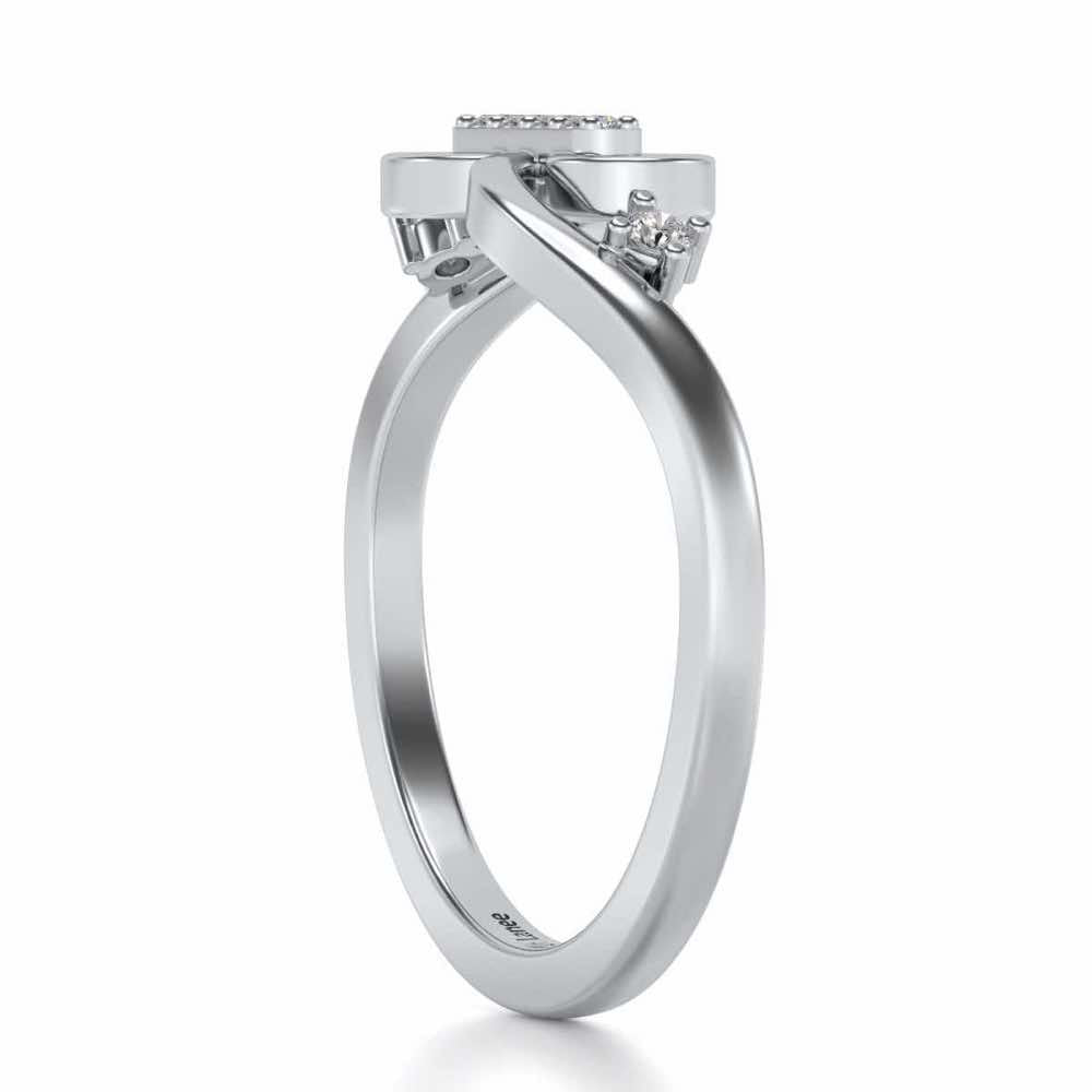 Meena Silver Ring - White Gold - Image 3