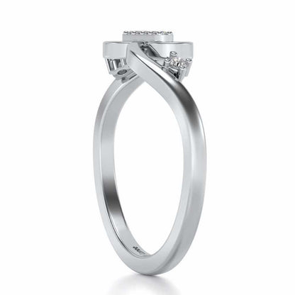 Meena Silver Ring - White Gold - Image 3