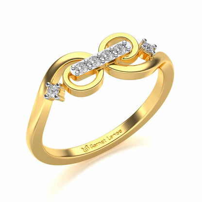 Meena Silver Ring - Yellow Gold - Image 1