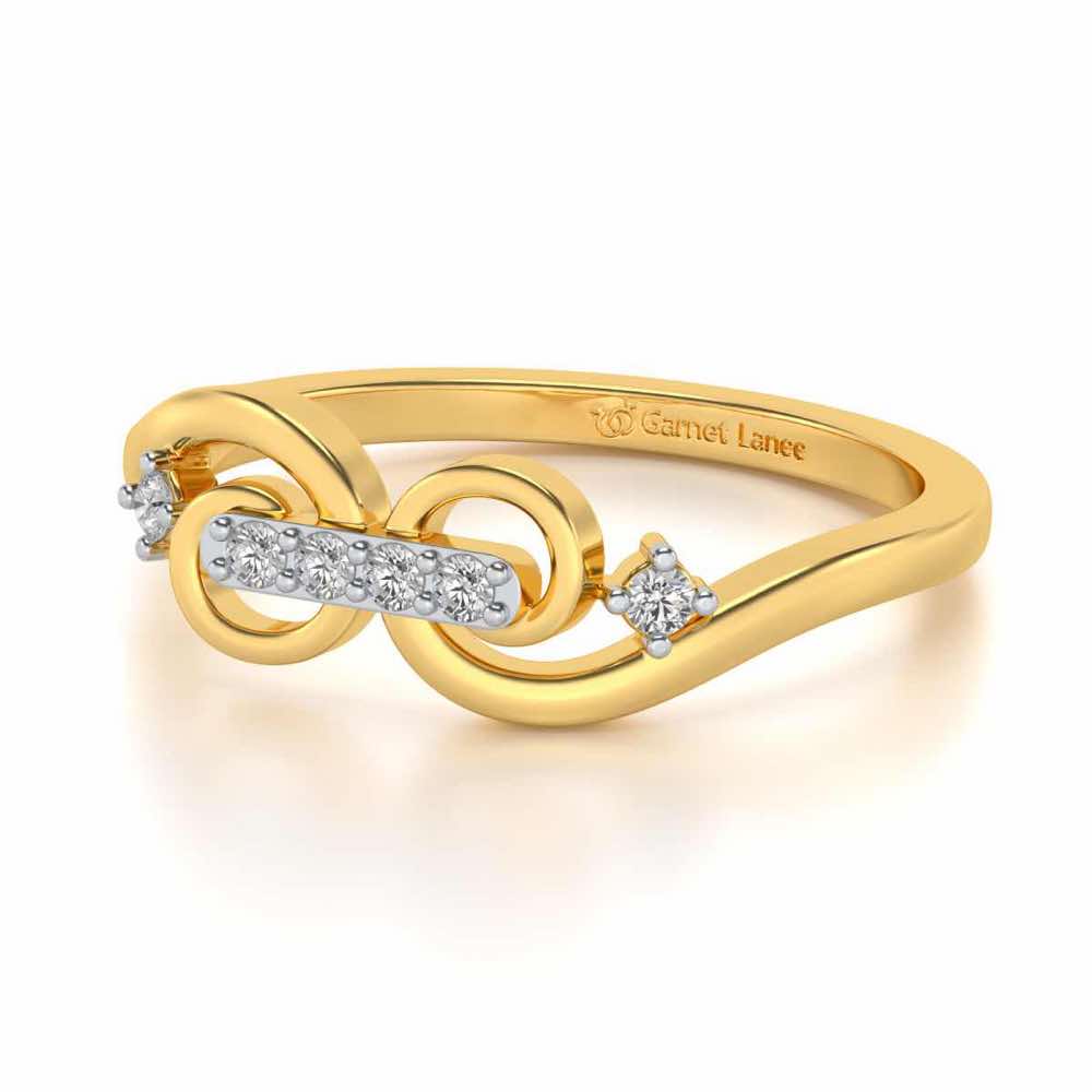 Meena Silver Ring - Yellow Gold - Image 2
