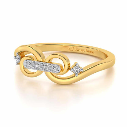 Meena Silver Ring - Yellow Gold - Image 2