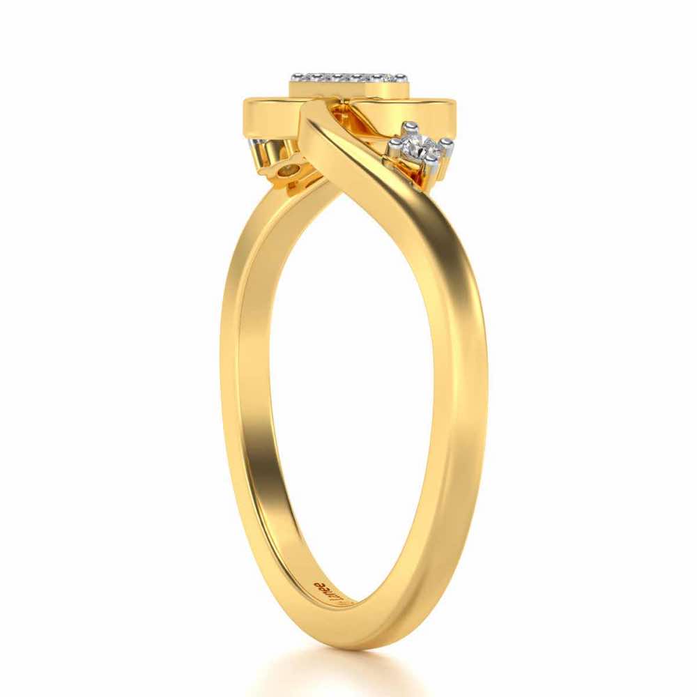 Meena Silver Ring - Yellow Gold - Image 3