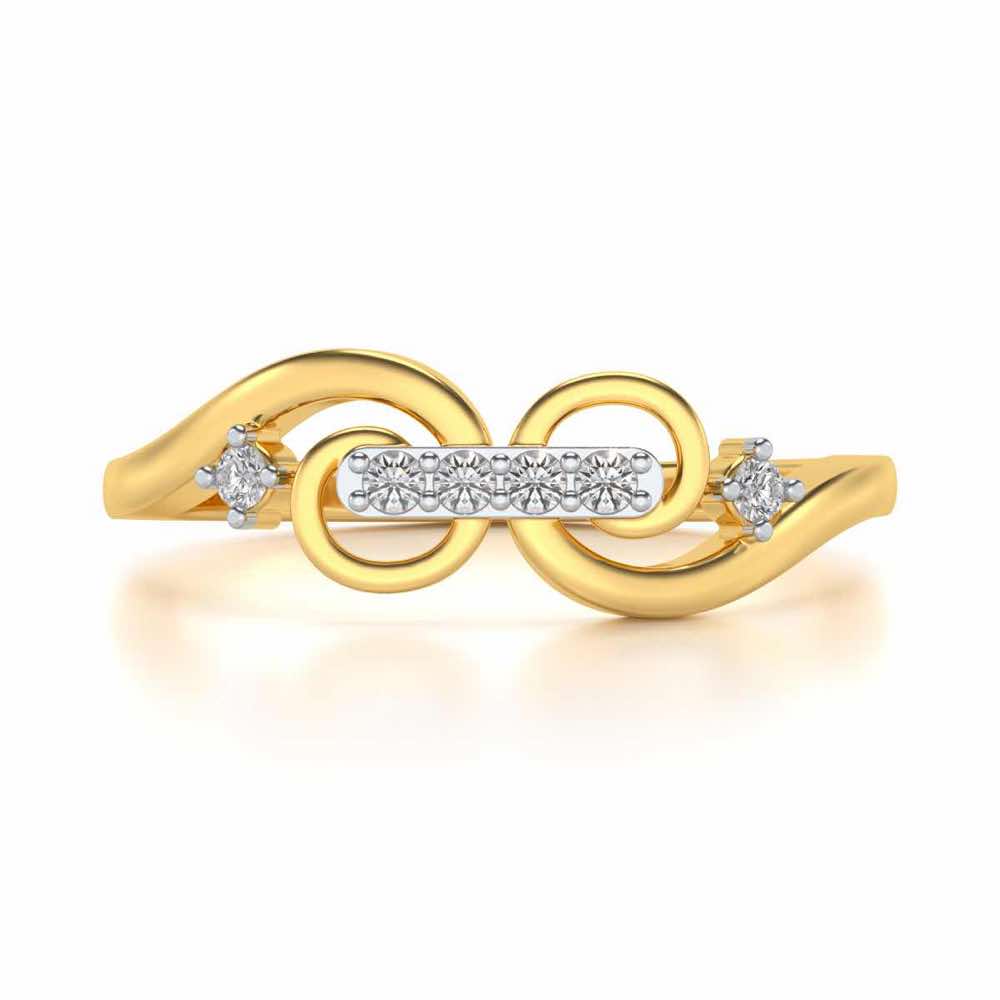 Meena Silver Ring - Yellow Gold - Image 4