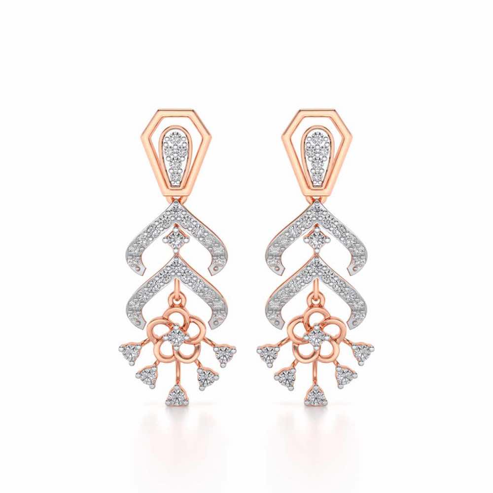 Meet Me Drops Earrings - Rose Gold - Image 1