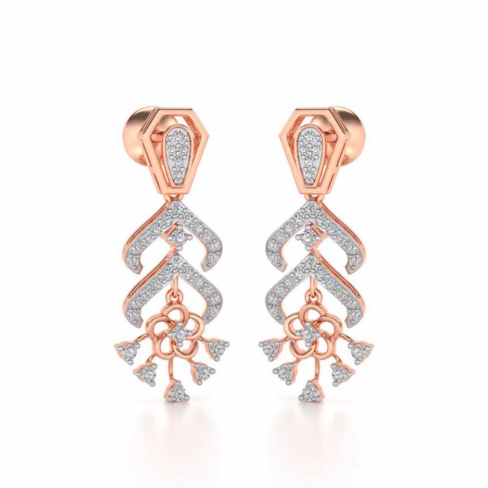 Meet Me Drops Earrings - Rose Gold - Image 2