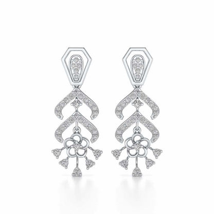 Meet Me Drops Earrings - White Gold - Image 1