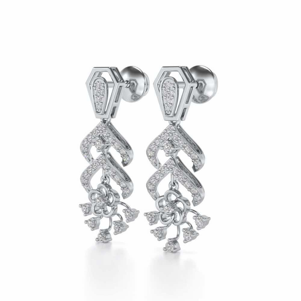 Meet Me Drops Earrings - White Gold - Image 3