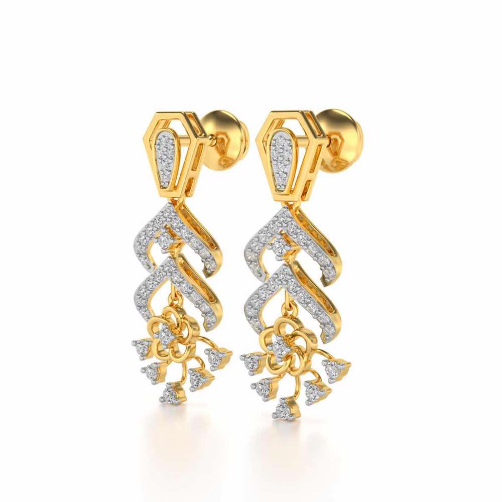 Meet Me Drops Earrings - Yellow Gold - Image 3