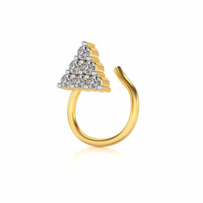 Mehr Silver Nosepin - Yellow Gold - Image 1