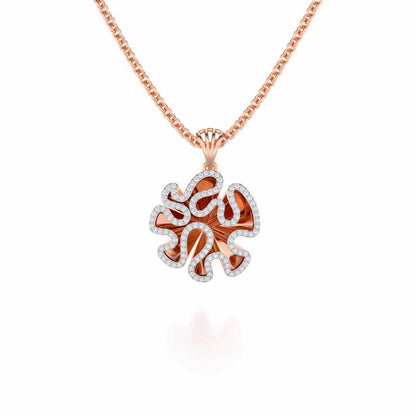 Melodic Reverie Silver Pendant - Rose Gold - Image 1