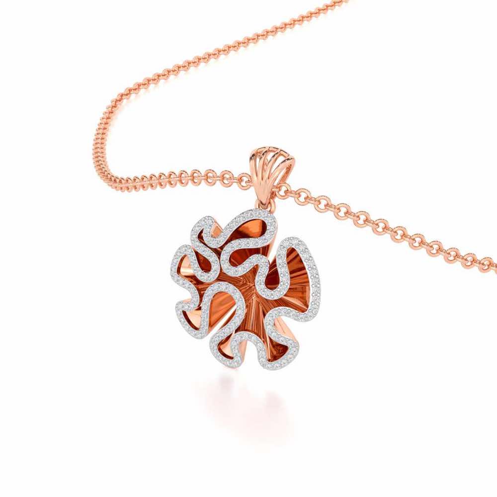 Melodic Reverie Silver Pendant - Rose Gold - Image 2