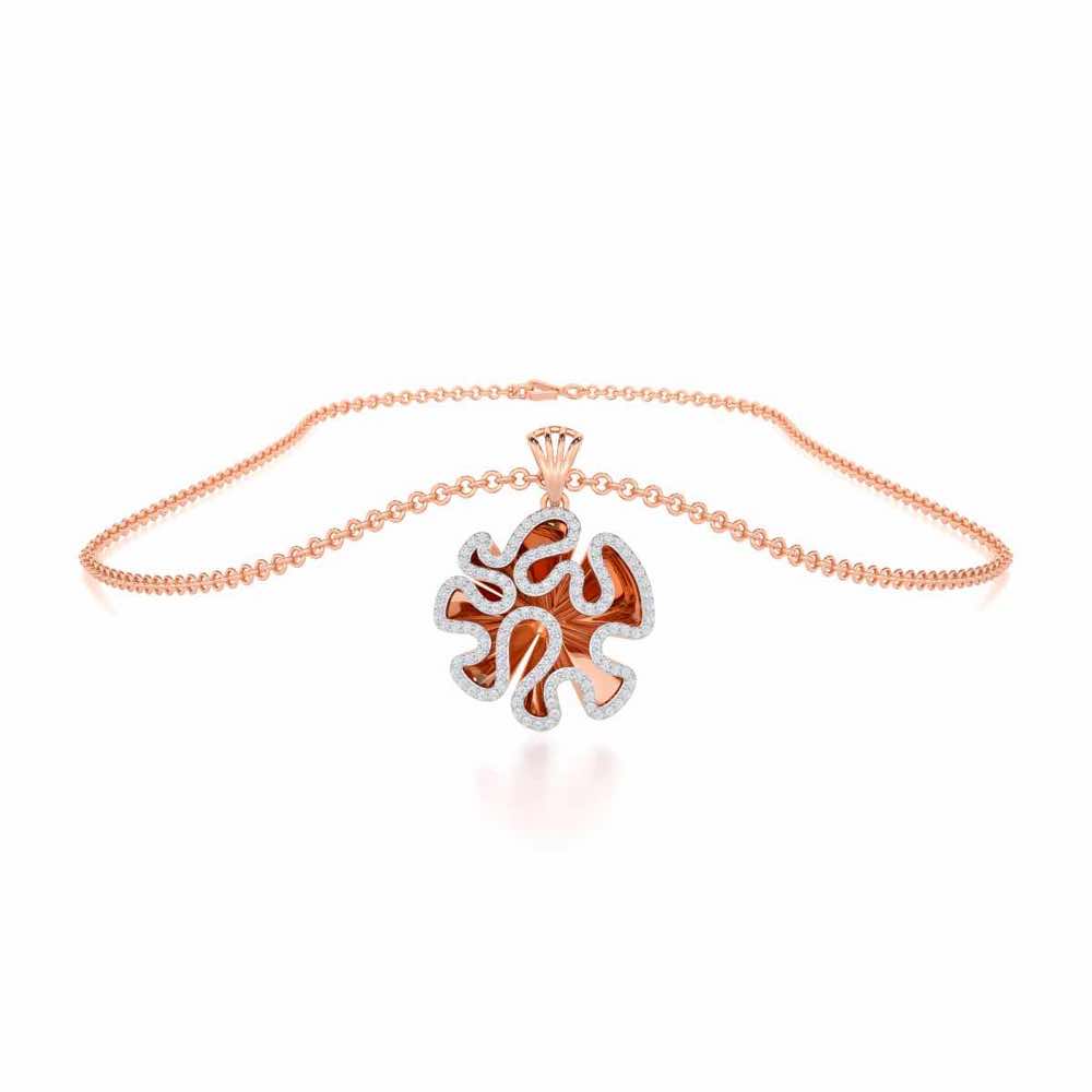 Melodic Reverie Silver Pendant - Rose Gold - Image 3