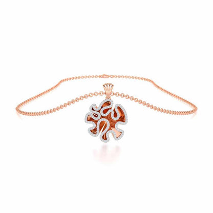 Melodic Reverie Silver Pendant - Rose Gold - Image 3