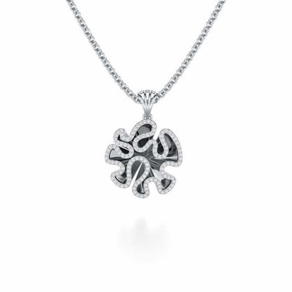 Melodic Reverie Silver Pendant - White Gold - Image 1