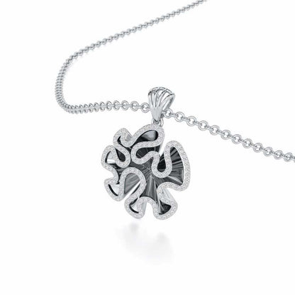 Melodic Reverie Silver Pendant - White Gold - Image 2
