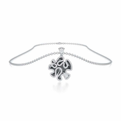 Melodic Reverie Silver Pendant - White Gold - Image 3