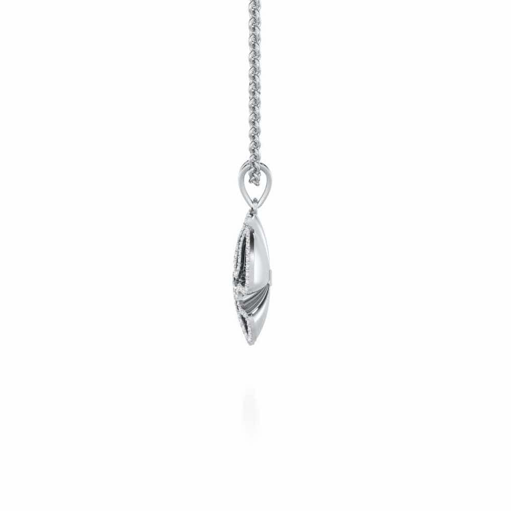 Melodic Reverie Silver Pendant - White Gold - Image 4