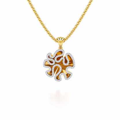 Melodic Reverie Silver Pendant - Yellow Gold - Image 1