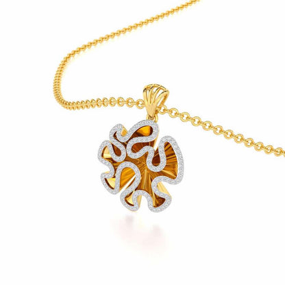 Melodic Reverie Silver Pendant - Yellow Gold - Image 2