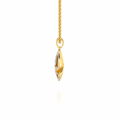 Melodic Reverie Silver Pendant - Yellow Gold - Image 4