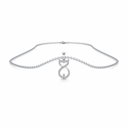 Meow Silver Pendant - White Gold - Image 3
