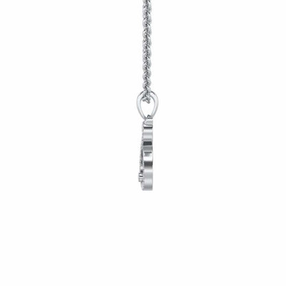 Meow Silver Pendant - White Gold - Image 4