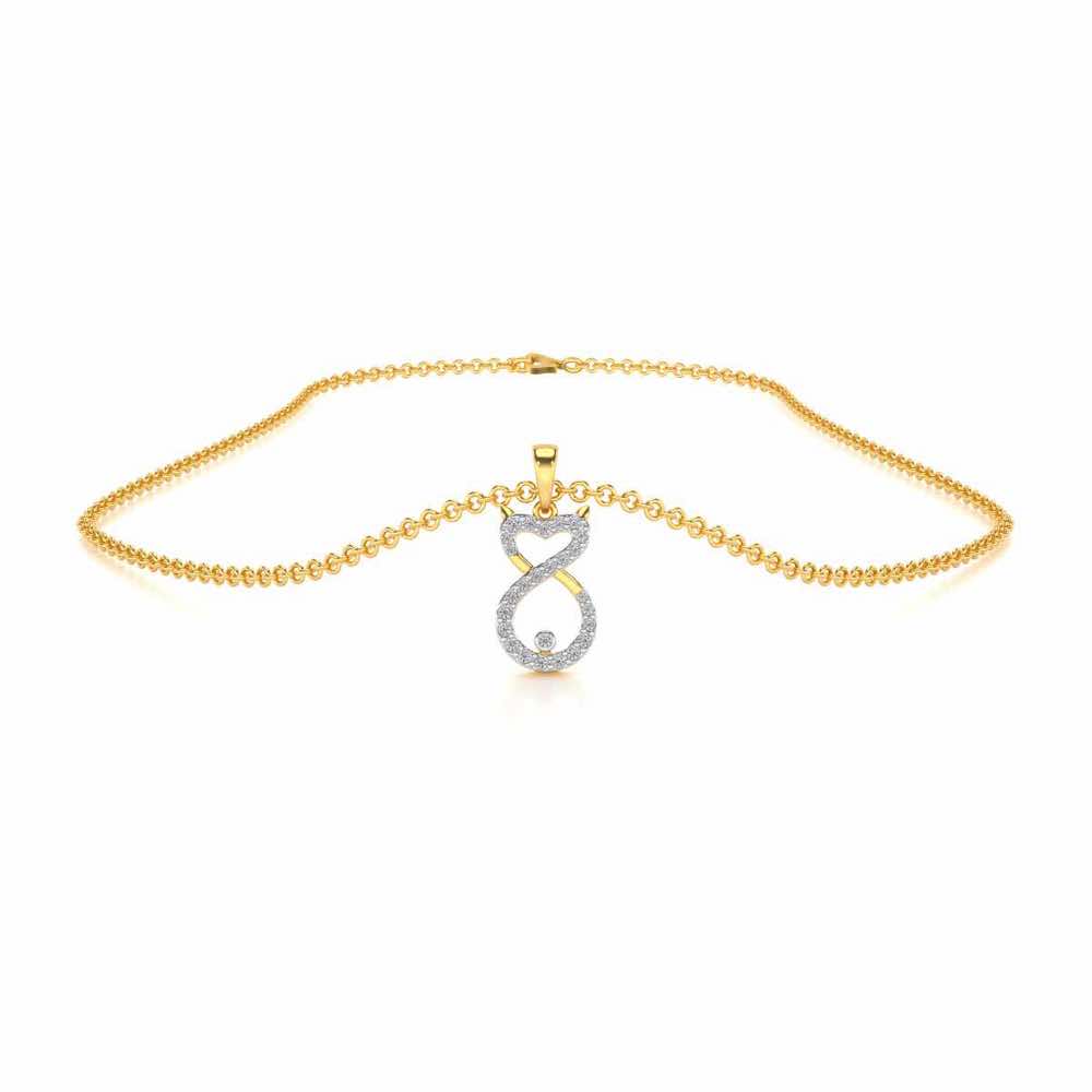 Meow Silver Pendant - Yellow Gold - Image 3