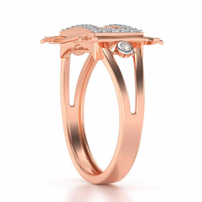 Mesh Tribe Silver Ring For Men - Rose Gold - Image 3