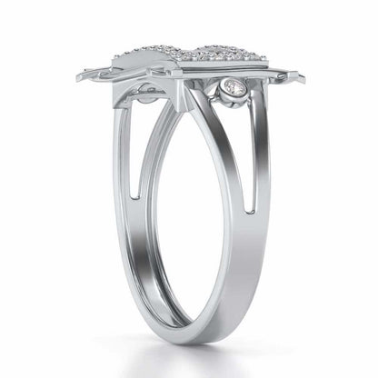 Mesh Tribe Silver Ring For Men - White Gold - Image 3