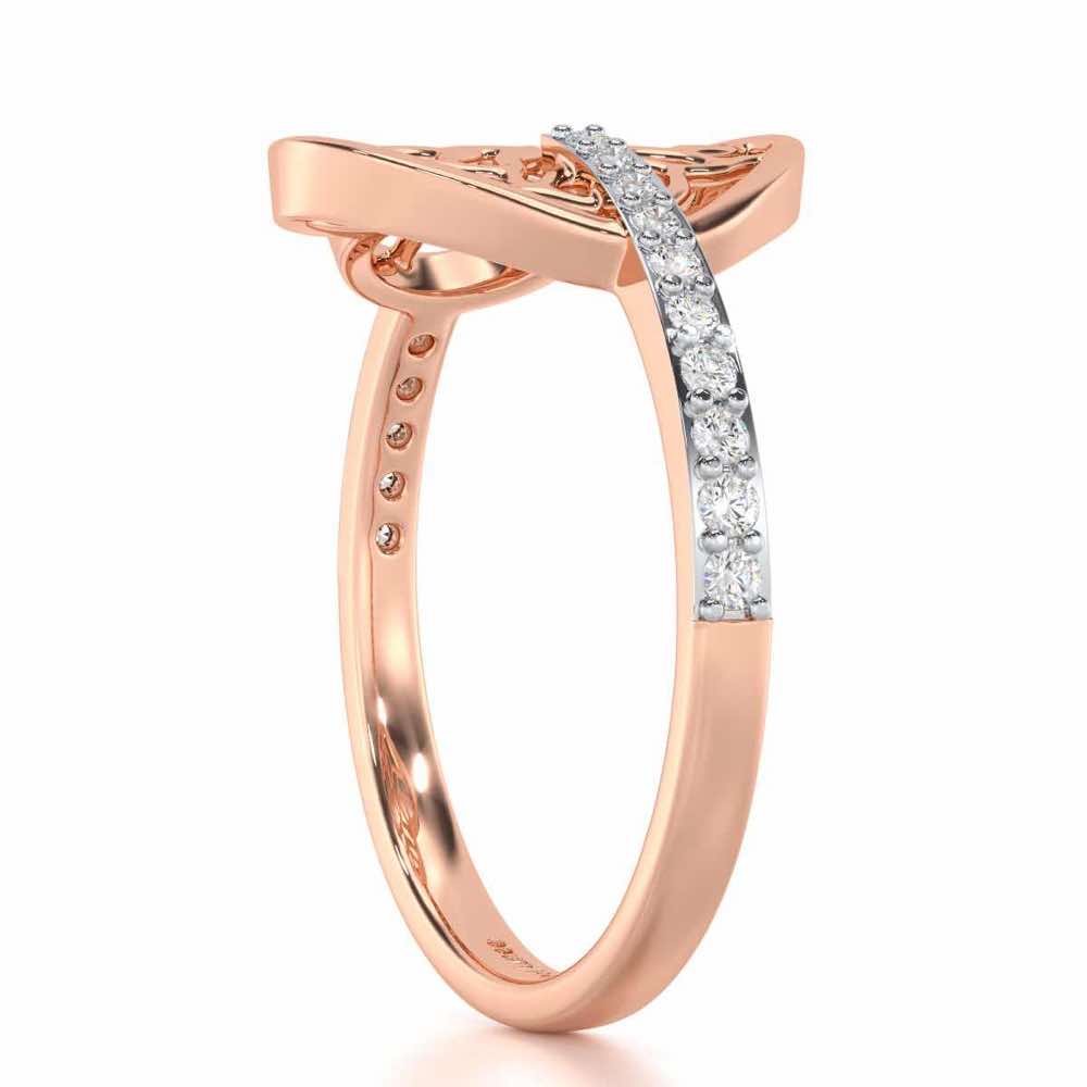 Meshed Luck Silver Ring - Rose Gold - Image 3