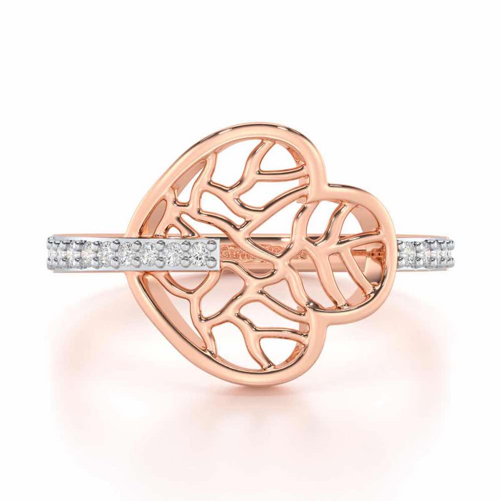 Meshed Luck Silver Ring - Rose Gold - Image 4