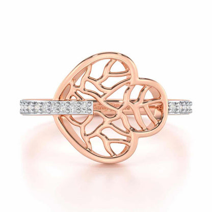 Meshed Luck Silver Ring - Rose Gold - Image 4